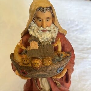 Vintage Youngs Noahs Ark Figurine Holding Ark 9 Inch